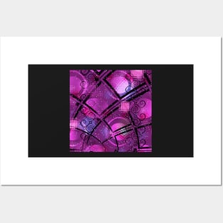 Purple To Pink Geometic Color Mix Posters and Art